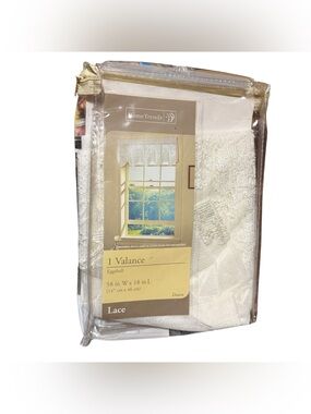 Home Trends Lace Window Valance Eggshell 58” x 18”